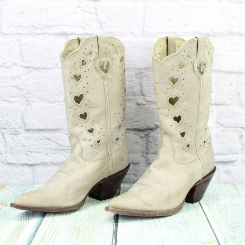 Durango Tan Leather Pull On Cushioned Pointed Toe Western Boot Size 7.5 M - Picture 2 of 8